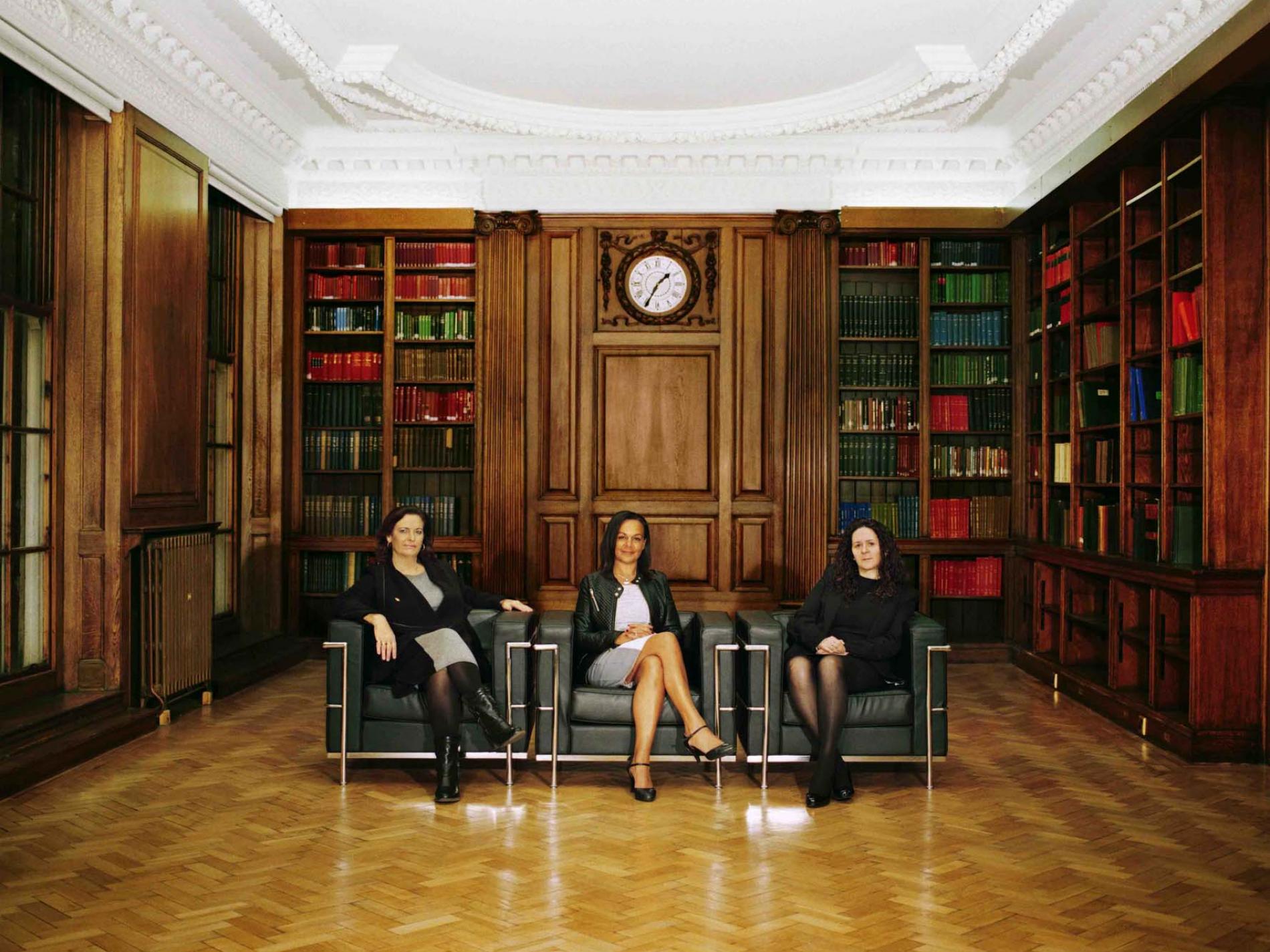 L8 Unseen: Sheila Coleman, Donna Kassim and Sonia Bassey pictured in 19 Abercromby Square.